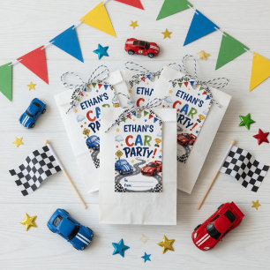 Personalised Race Car Birthday Gift Tags