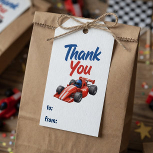Personalised Race Car Birthday  Gift Tags