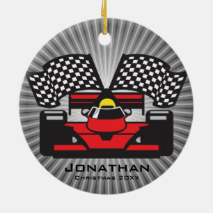 Personalised Race Car Ornament