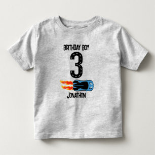 Personalised Racecar 3rd Birthday Party Toddler T-Shirt