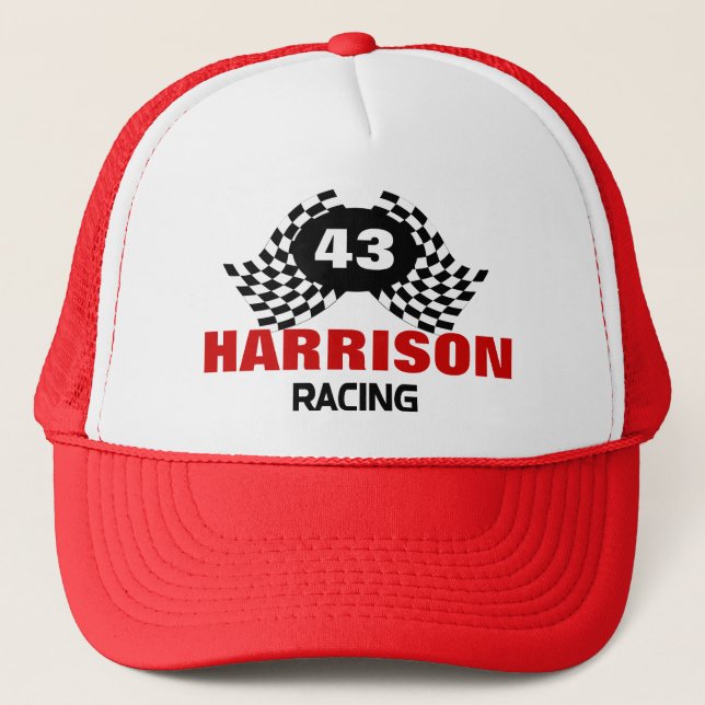 Personalised Racing Family Trucker Hat (Front)