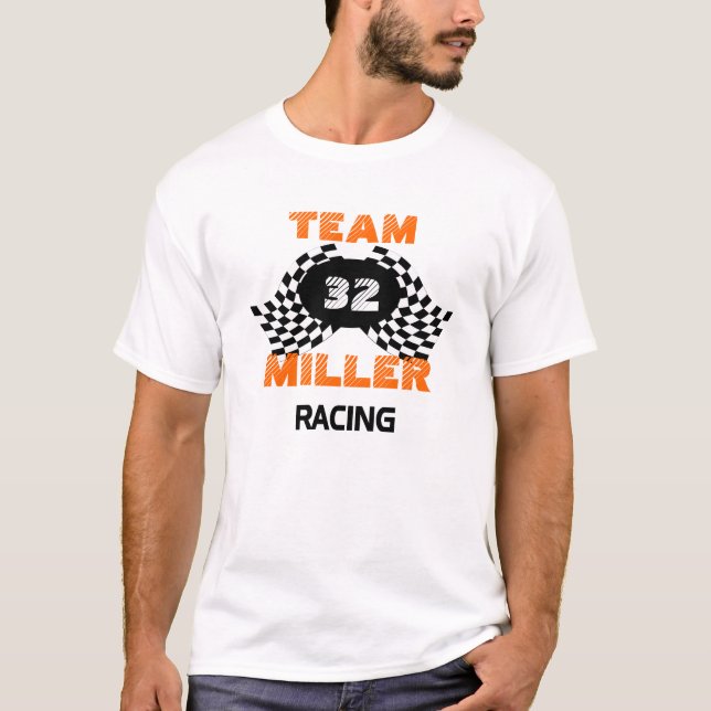Personalised Racing Flags T-Shirt (Front)