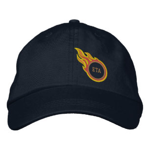 Personalised Racing Flames Bullet Monogram Embroidered Hat