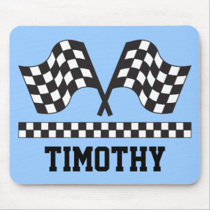 Personalised Racing Rally Flags Gift Mouse Mat