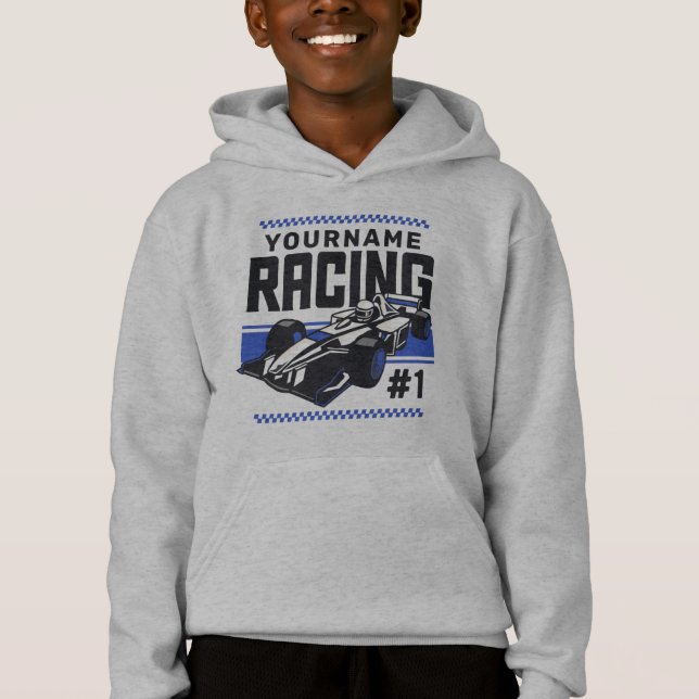 Personalised Racing Team Fast Race Car Driver  (Front)