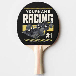 Personalised Racing Team Fast Race Car Driver  Ping Pong Paddle
