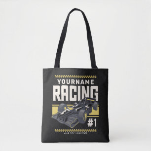 Personalised Racing Team Fast Race Car Driver  Tote Bag