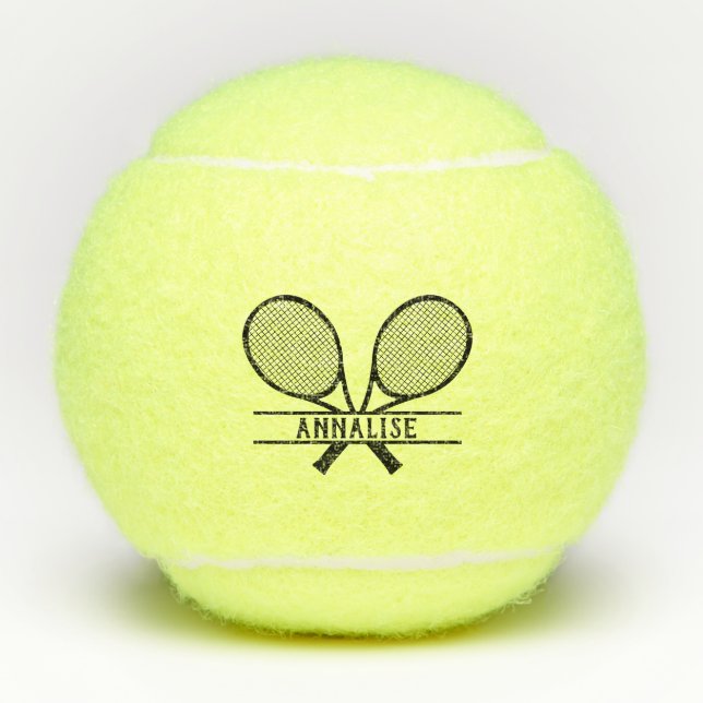 Personalised Rackets Tennis Balls (Front)