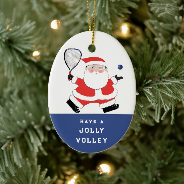 Personalised Racquetball 2025 Christmas Ceramic Tree Decoration (Tree)