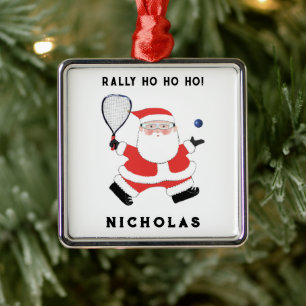 Personalised Racquetball Collectable Metal Tree Decoration