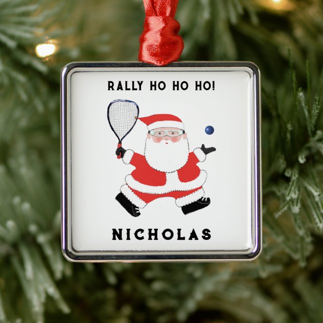 Personalised Racquetball Collectable Metal Tree Decoration (Tree)