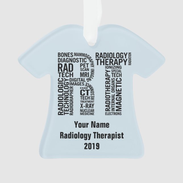 Personalised Rad Tech RT Radiology Technologist Ornament (Front)