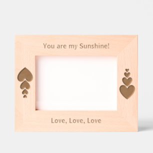 Personalised Radiant Rays, You Are My Sunshine Eng Etched Frames