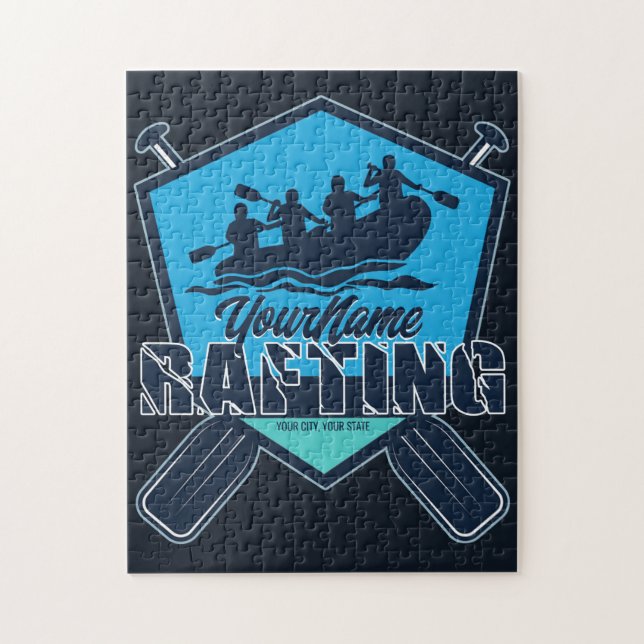 Personalised Rafting Whitewater River Adventure Jigsaw Puzzle (Vertical)