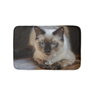 Personalised Ragdoll Cat Photo and Name Bath Mat