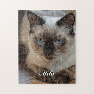 Personalised Ragdoll Cat Photo and Name Jigsaw Puzzle