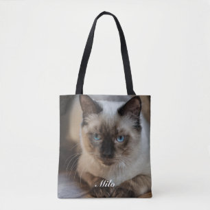 Personalised Ragdoll Cat Photo and Name Tote Bag