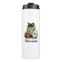 Personalised Ragdoll Cat Vet Tech Thermal tumbler