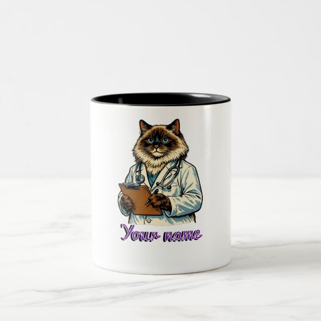 Personalised Ragdoll Cat Veterinarian Mug vet gift (Center)