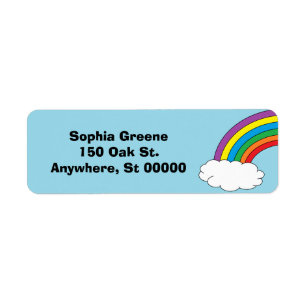 Personalised Rainbow Address Labels
