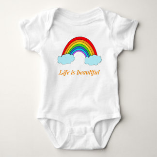Personalised Rainbow Baby One Piece | Custom Name Bodysuit