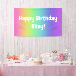 Personalised Rainbow Birthday Banner