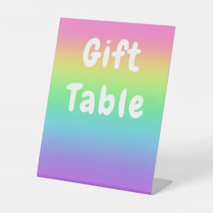 Personalised Rainbow Birthday Pedestal Sign