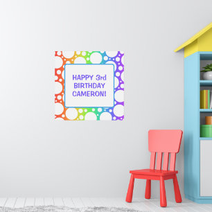 Personalised Rainbow Birthday Poster