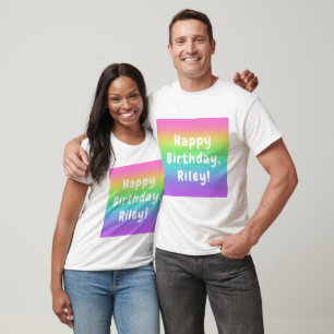 Personalised Rainbow Birthday T-Shirt