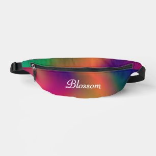 Personalised Rainbow Blossom Bum Bags