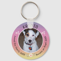 Personalised Rainbow Bridge Dog Memorial Key Ring