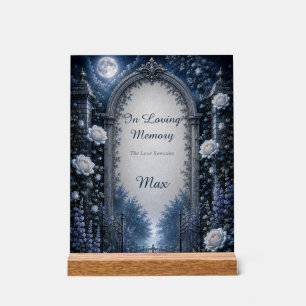 Personalised Rainbow Bridge Memorial Garden Print Acrylic Sign