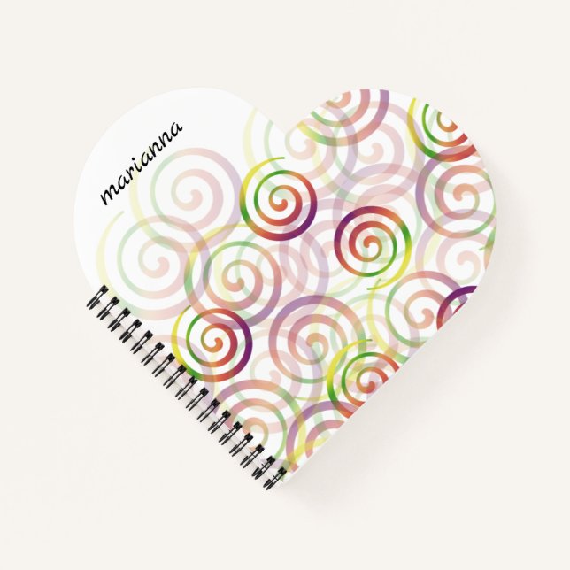 Personalised Rainbow Christmas Pattern Notebook (Front)