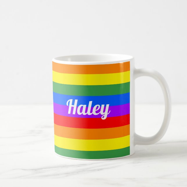 Personalised Rainbow Coffee Mug (Right)