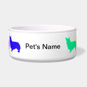 Personalised Rainbow Corgi 2 Bowl