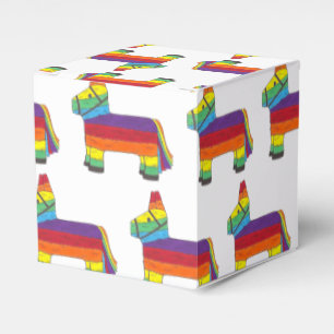 Personalised Rainbow Donkey Piñata Birthday Party Favour Box