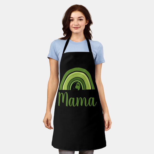 Personalised rainbow Earth Mama Apron (Worn)