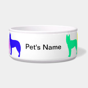 Personalised Rainbow German Shepherd Bowl