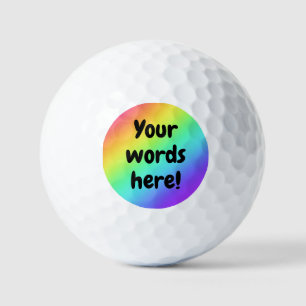 Personalised Rainbow Golf Balls