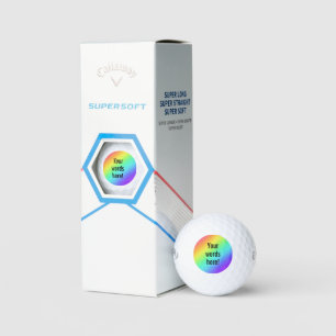 Personalised Rainbow Golf Balls