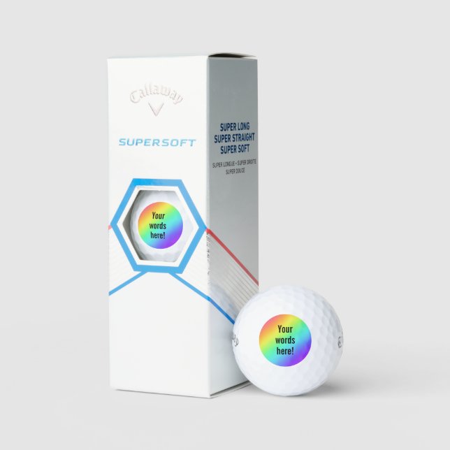Personalised Rainbow Golf Balls (Packaging)