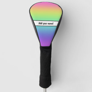 Personalised Rainbow Golf Head Cover