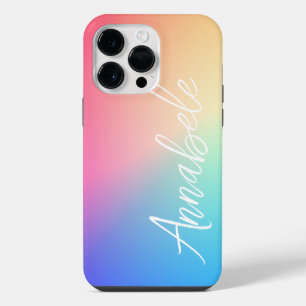 Personalised Rainbow Gradient iPhone 14 Pro Max Case