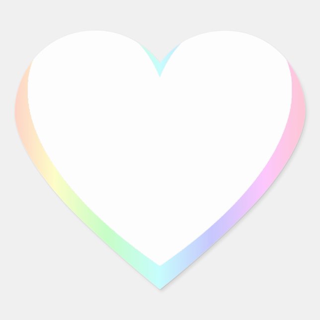 Personalised Rainbow Heart Photo  Sticker (Front)
