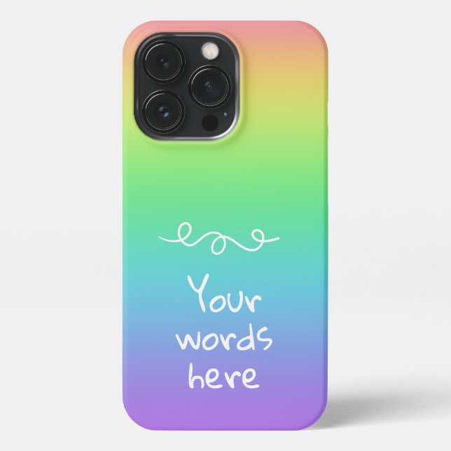Personalised Rainbow iPhone Case (Back)