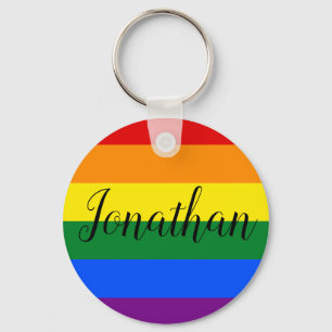 Personalised Rainbow Keyring