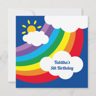 Personalised Rainbow Kid's Birthday Invitation