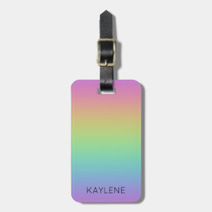 Personalised Rainbow Luggage Tag