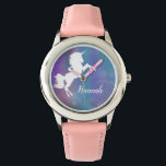 Personalised Rainbow Magical Unicorn Watch<br><div class="desc">Personalise this colourful unicorn themed watch for your daughter. Customise as desired.

Tip: If you have a unicorn party theme,  this makes an amazing gift for each guest.</div>