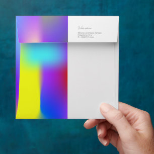 Personalised Rainbow Modern Graphic Design Envelope